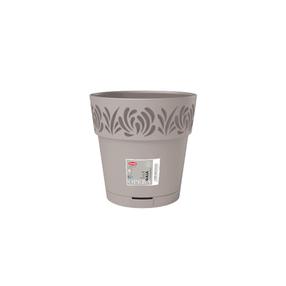 Gėlių vazonas Stefanplast Gaia 2188413, plastikinis, Ø 20 cm, šviesiai pilka sp.