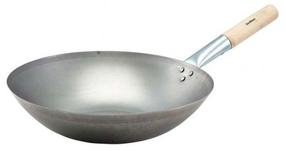 Cepšanas panna Genware Wok, Ø 35.6 cm, nerūsējošais tērauds