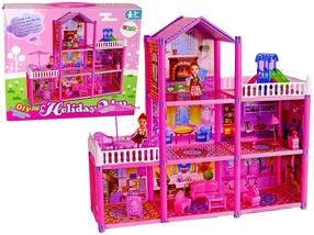 Nukumaja Lean Toys Holiday Villa 14764, roosa v./mitmevärviline