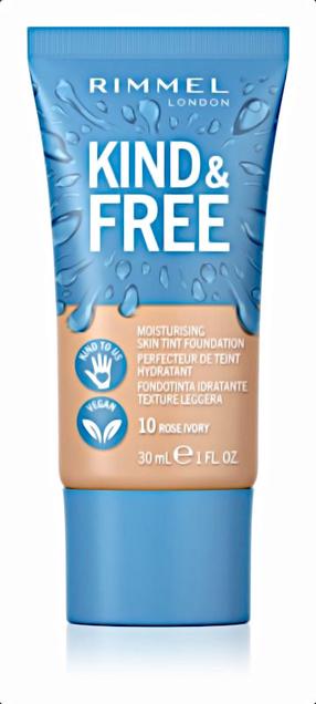 Skystas makiažo pagrindas Rimmel London Kind & Free, 10 rose ivory, 30 ml