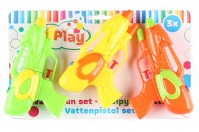 Rotaļlietu ūdens pistole I-Play Play Water Gun Set 3 Pcs 615572, 16 cm Dzeltena krās./Zaļa krās./Oranža krās.
