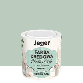 Краска, для мебели Jeger Chalk Paint Green Egg, фактура: матовая, 0.5 l, зеленоватый цв.