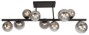 Lampa griesti CristalRecord Boston, G9, 9, sudraba krās. / melna krās.