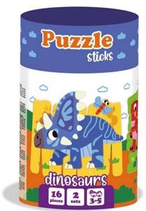 Edukacinė dėlionė Roter Kafer Puzzle Sticks Dinosaurs, įvairių spalvų, 16 vnt.