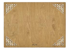 Galda paklājiņš Hermia Corpat, 33 cm x 45 cm, 4 gab., Dzeltena krās.
