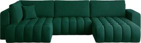 Kampinė sofa Bonito Nube 35, tamsiai žalia sp., dešininė, 170 x 340 cm x 92 cm