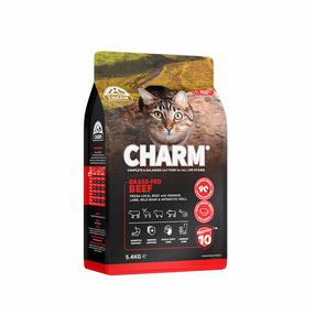 Sausā kaķu barība Charm Grass Fed, liellopa gaļa, 5.4 kg