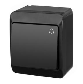Кнопка вызова Elektro-Plast Hermes 0337-09, 1 кл., черный цв.