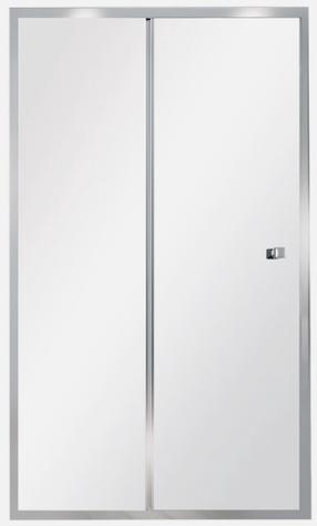 Dušo sienelė Besco Duo Slide, 100 cm x 195 cm, skaidri sp./chromo sp./skaidrus