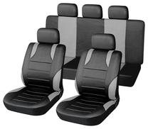 Automobilio sėdynių užvalkalas Compass Sport, juoda sp./pilka sp., 9 vnt., Universalus