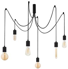 Šviestuvas kabinamas Opviq Kabluni MR - 928 536NTD1124, E27, 6 x 40 W, nėra gaubto / juoda sp.
