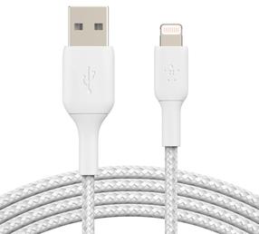 Laidas Belkin, USB 2.0 Type A/Apple Lightning, balta