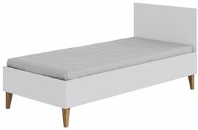 Vaikiška lova Kocot Kids Kubi LKU_BI_18-8BS_BM, balta sp., 80 x 180 cm, be patalynės dėžės, be čiužinio