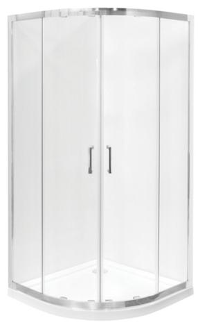 Душевая кабина Besco Modern 185 MP-80-185-C, полукруглая, без поддона, 80 см x 80 см x 185 см, прозрачный цв./хромовый цв./закаленный