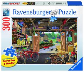Dėlionė Ravensburger Grandpas Garage 13578, 27 cm x 39 cm, 300 vnt., įvairių spalvų