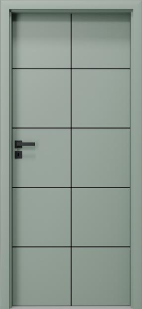 Siseukseleht Domoletti BELGATTO 4, parempoolne, roheline v., 204 x 64.4 x 4 cm