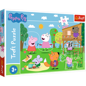 Dėlionė Trefl Peppa Pig 14342, 40 cm x 60 cm, 24 vnt., įvairių spalvų