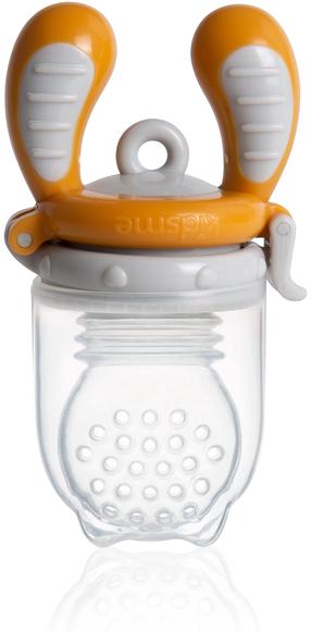 Svaigas pārtikas padevējs Kidsme Food Feeder, 6+ mēn., plastmasa/silikons, oranža krās.