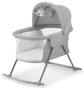 Mazuļu ceļojumu šūpulis KinderKraft Lovi 88 x 61 cm, pelēka krās.