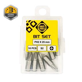 Skrūvgriežu uzgaļu komplekts Forte Tools, PH2, 25 mm