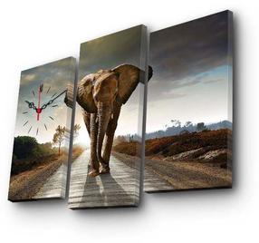 Laikrodis - paveikslas Wallity Canvas 3PATCS-20, įvairių spalvų, 39 cm x 20 cm