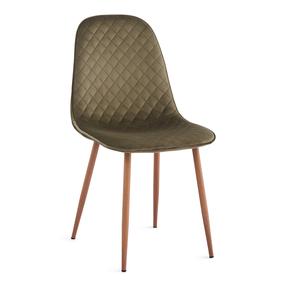 Ēdamistabas krēsls Domoletti Stoke 53000006446, koka krās./zaļa krās., 44.5 cm x 53 cm x 88 cm