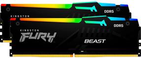 Operatyvioji atmintis (RAM) Kingston Fury Beast RGB, DDR5, 32 GB, 6400 MHz