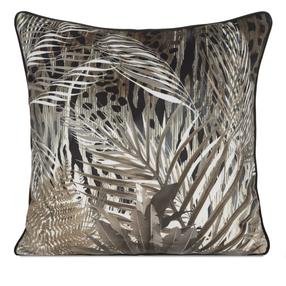 Dekoratyvinės pagalvėlės užvalkalas Ewa Minge Eva 17 A, ruda sp./juoda sp., 60 cm x 60 cm