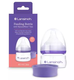 Бутылочка Lansinoh Natural Wave, 60 мл, 0 мес., прозрачный цв.