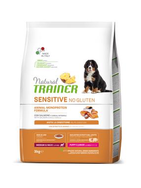 Sausas šunų maistas Natural Trainer Sensitive No Gluten Salmon, lašiša, 3 kg