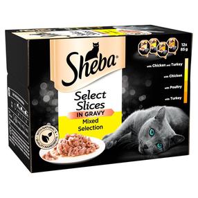 Šlapias kačių maistas Sheba Poultry, 0.085 kg x 12 vnt.