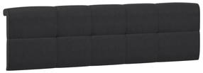 Lovos galvūgalis dvigulė Headboard Upholstered Cover, juoda, be čiužinio
