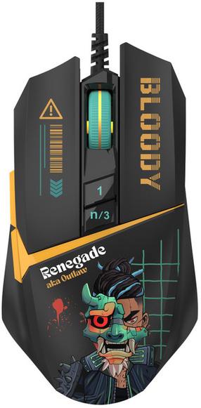 Проводная игровая мышь A4Tech Bloody W63 Max, черный цв./многоцветный