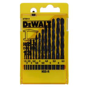 Grąžtų komplektas Dewalt DT5912, metalas, hss-r, tiesus, 6 mm x 10 cm