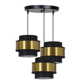 Šviestuvas kabinamas Candellux Lighting Prestige, E27, 3 x 40 W, aukso sp./juoda sp. / juoda sp., 20 x 17 cm