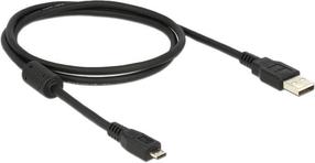 Laidas Delock USB 2.0 A / USB Micro B USB Micro-B male, USB 2.0, 1 m, juoda sp.