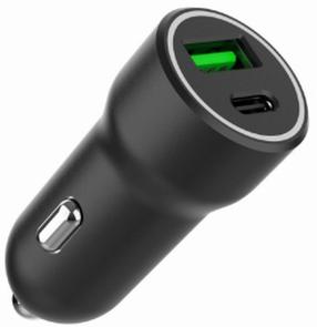 Automobilinis įkroviklis Gembird A2PDQC20, USB Type C, juoda sp., 20 W