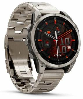 Viedais pulkstenis Garmin Fenix 8 47mm Amoled 010-02904-40, sudraba krās.