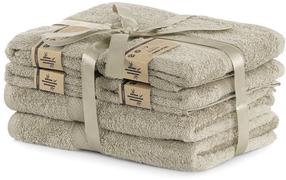  Vonios rankšluosčių rinkinys Restilo Bamby 14918, smėlio ruda, 70 x 140 cm/50 x 100 cm, 6 vnt.