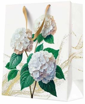 Dovanų maišelis Paw Decor Collection Romantic White Hydrangeas, 20 cm x 25 cm x 10 cm, įvairių spalvų