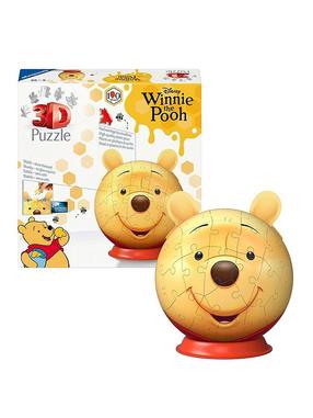 3D puzle Ravensburger Winnie The Pooh With Ears, 13 cm x 13 cm, 72 gab., dzeltena krās.