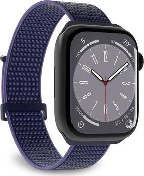 Siksniņa Puro, Sport Band Apple Watch 4/5/6/7/SE/8/Ultra 44/45/49mm, zila krās.