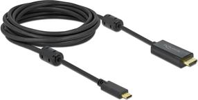 Kabelis Delock 85972 4K@60Hz USB-C Male (vyriška), HDMI Male (vyriška), 5 m, juoda sp.