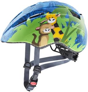 Dviratininkų šalmas vaikams Uvex Kid 2 CC, mėlyna sp./ruda sp./geltona sp., 46-52 cm