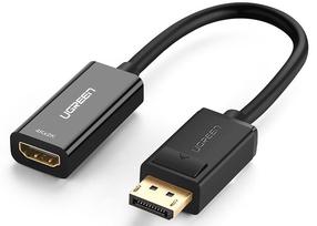 Kabelis Ugreen DP To 4K HDMI Converter 40363 DisplayPort male, HDMI female, 0.025 m, juoda sp.