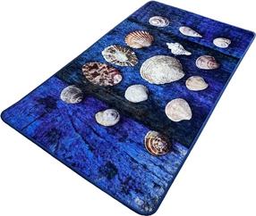 Vannas istabas paklājs Foutastic Seashell 359CHL4498, zila krās., 100 cm x 80 cm