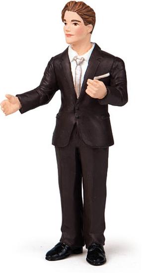 Mängukujuke Papo Groom In Suit 39067, 10 cm, must v.
