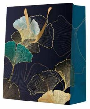 Dāvanu maisiņš Paw Decor Collection Premium Stylish Ginko Accents, 13 cm x 33.5 cm x 26.5 cm, zila krās.