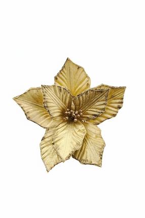 Mākslīgie ziedi, poinsettia Christmas Touch, zelta krās., 26 cm x 15 cm