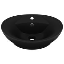 Vonios praustuvas VLX Luxury Basin, keramika, 58 cm x 39 cm x 21 cm, juoda sp.